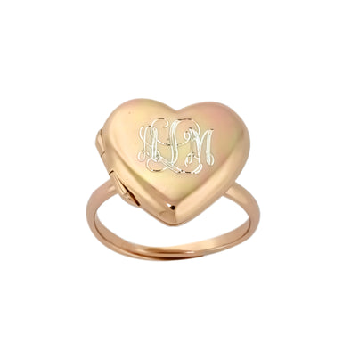 Custom Heart Locket Ring, 14k Gold Plated Personalized Ring, Vintage  Looking Jewelry, Mother's Day Gift, Gift for Mom, Gift for Grandma - Etsy  Singapore